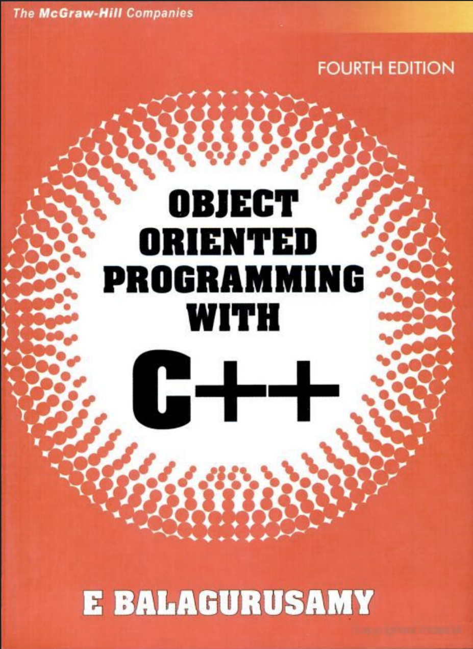 Object Oriented Programming With C++(E Balagurusamy)